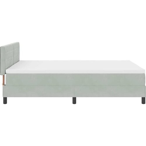  LED Box Spring Krevet Svijetlo siva 140 x 200 cm Bar&amp;scaron;un Slike