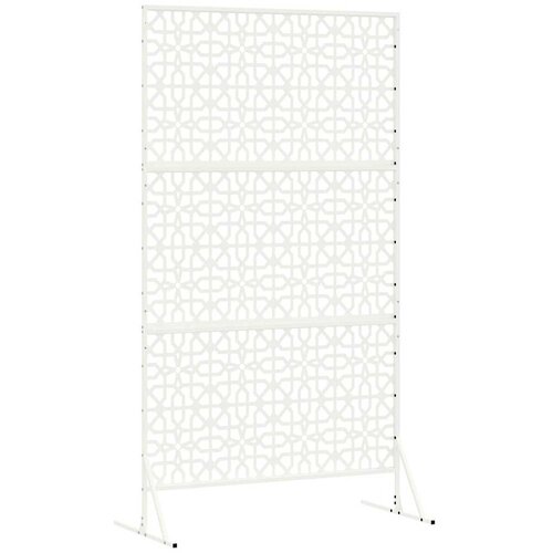  Zaslon za privatnost 100 x 50 x 180 cm Čelik Bijela Slike