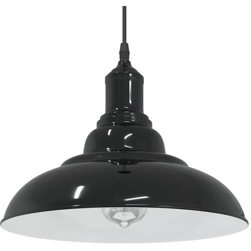 VISILICA podesiva po visini E27 sjajno crna &amp;Oslash; 31 cm metal Slike