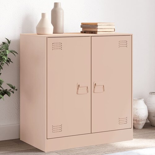 The Living Store Komoda roza 67x39x73 cm jeklo - Komoda, (21837632) Cene