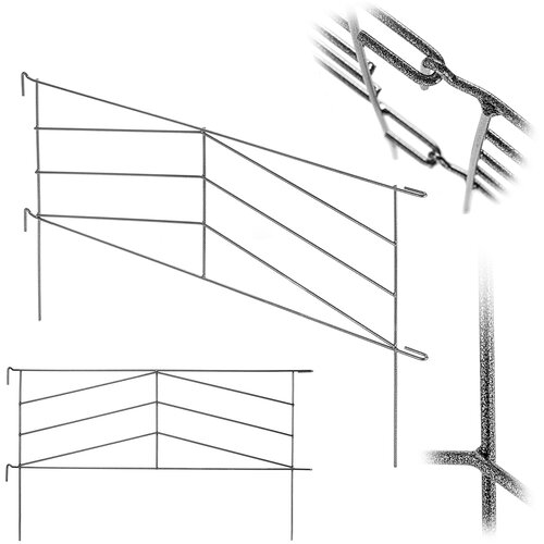 KADAX Kovinska vrtna ograja Palisadna obroba Varjena ograja Višina 100 cm, (5000358142) Cene