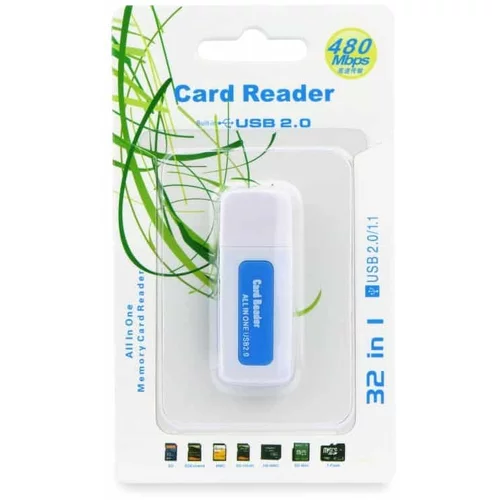 megaM USB čitalec microSD/SD/MMC spominskih kartic moder