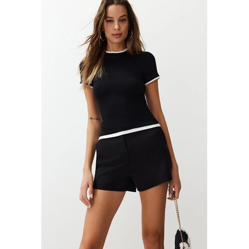 TRENDYOLMILLA Ženska majica TWOSS24TS00063, Crna Cene