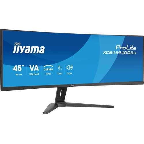 Iiyama ProLite XCB4594DQSU-B1 44,5&amp;quot; DQHD zakrivljeni VA panel, 75Hz, 5120x1440 32:9, 2ms (GtG), USB-C Slike