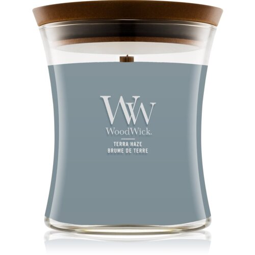 WoodWick Terra Haze di&amp;scaron;eča sveča z lesenim stenjem 275 g Slike