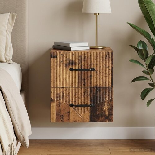  Noćni ormarić za montažu na zid Staro drvo 34,5 x 33 x 40 cm Cijene