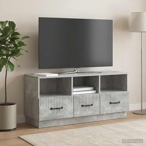 TV ormar Betonska siva 102 x 34,5 x 47 cm Konstruirano drvo Cene