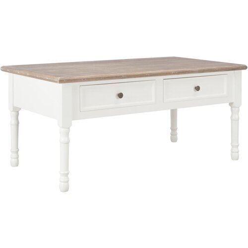 VidaXL Klubska mizica bela 100x50x46 trden les pavlovnije Slike