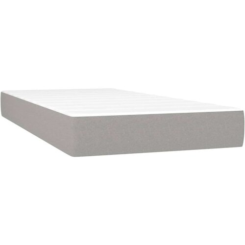 VidaXL Box spring krevet s madracem svjetlosivi 90x190 cm od tkanine Slike