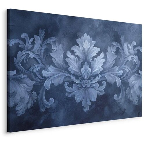  Slika - Ornament in Blue and Cool Colors Dark Blue Decoration 120x80 Na talijanskom platnu Cijene
