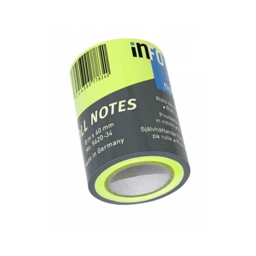 Info roll refil 60 mm x 8 m, brilliant colours Notes zelena 06PZ16F Slike
