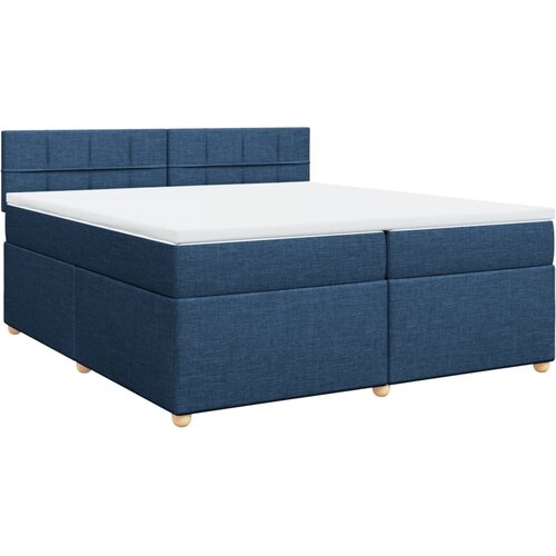 vidaXL Krevet s oprugama i madracem plavi 200 x 200 cm od tkanine Cene