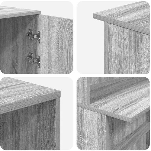  Sprejemna miza siva sonoma 200x50x103,5 cm inženirski les Slike