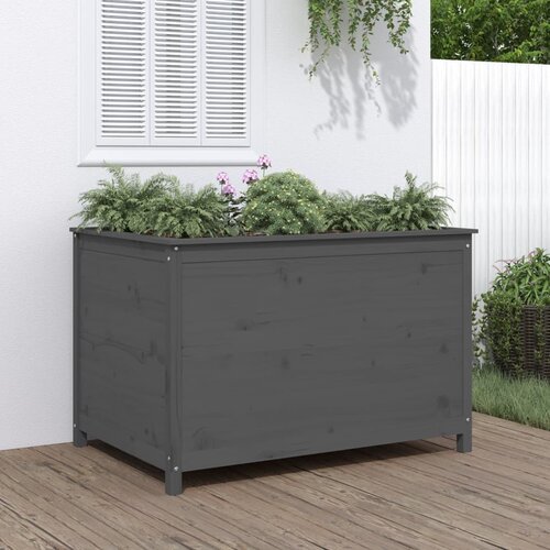 vidaXL Povišena vrtna gredica siva 119 5x82 5x78 cm masivna borovina Cijene