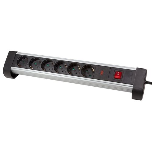 Logilink produžni kabl sa prenaponskom zaštitom 6 mesta, prekidač, stalak, 1.4m, aluminium ( 5115 ) Cene