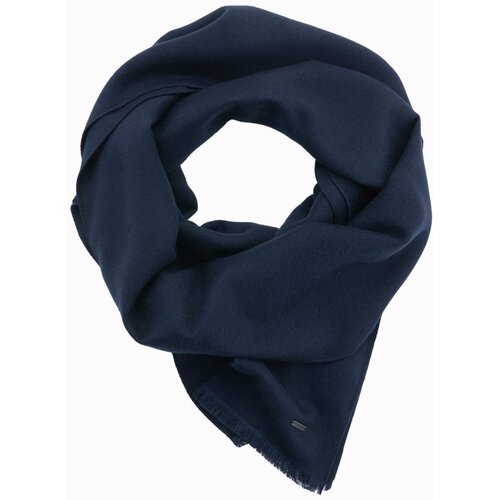 Ombre Monochrome men&amp;#039;s scarf with tassels - navy blue Slike