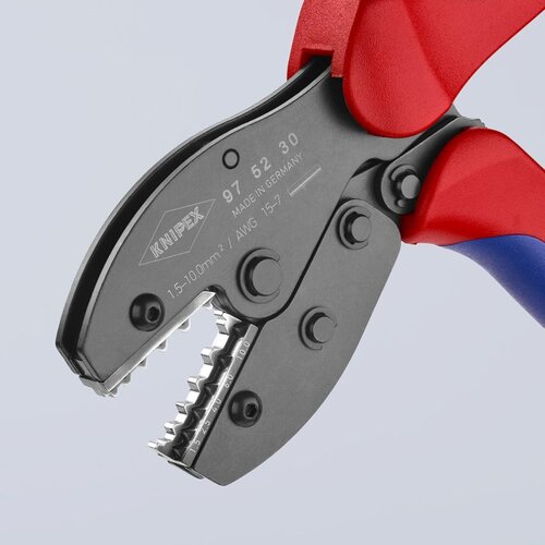 Knipex kle&amp;scaron;ta za krimpovanje PreciForce&amp;reg; za neizolovane konektore 1,5 - 10,0 mm&amp;sup2; (97 52 30) Slike