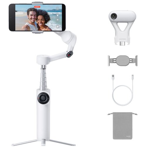 INSTA 360 Flow 2 AI Tracker Bundle Summit White Slike