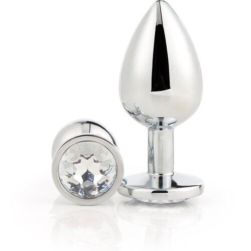 SuperLove Anal Jewel Silver-Clear Small Slike