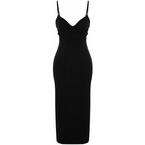 Trendyol Black Elegant Fitted Evening Dress Slike