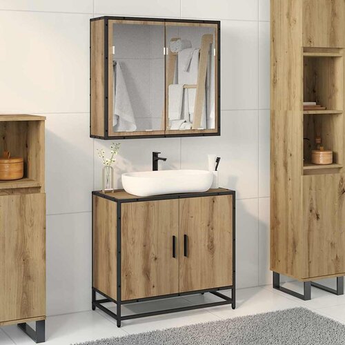 vidaXL set namještaja za kupaonicu 2 pcs hrast artisan 65 x 33 x 60 cm Cijene