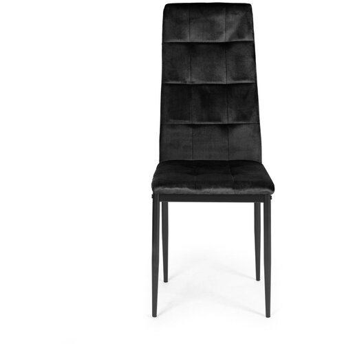  Set od 4 crne bar&amp;scaron;unaste stolice za blagovaonicu i dnevni boravak ModernHome Slike
