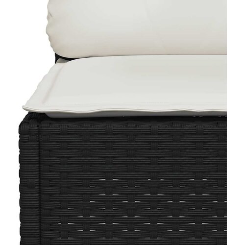  8-dijelni set vrtnih sofa od poliratana s jastucima crni Crna 63.5 x 56 x 32 cm Slike