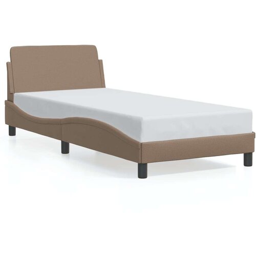  Okvir za krevet s uzglavljem cappuccino 90x190 cm umjetna koža Slike