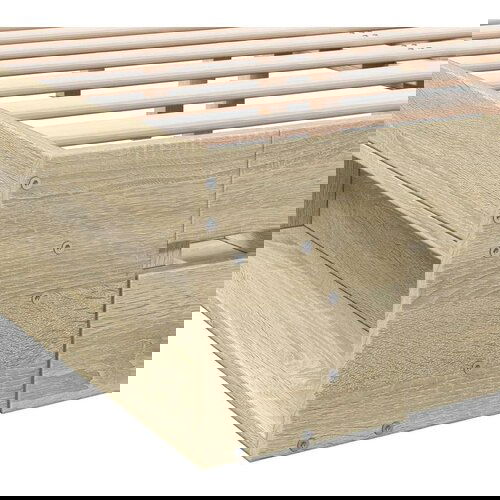 vidaXL Okvir kreveta s ladicama boja hrasta sonome 150 x 200 cm drveni Cijene