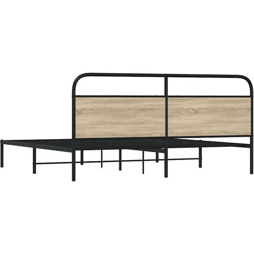 VidaXL metalni okvir kreveta bez madraca boja hrasta sonome 180x200 cm Slike