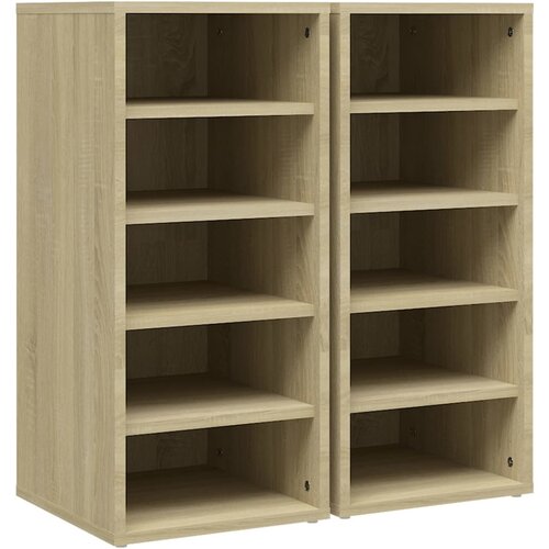 Maison Chic Omarica za obutev - Kopa za čevlje 2 kosa sonoma hrast 31,5x35x70 cm iverna pl., (21777270) Slike
