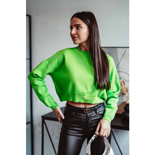 Beloved Ari crop pulover zelen Slike