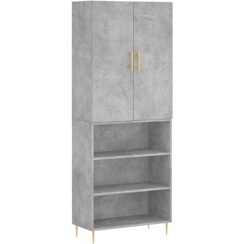 Maison Chic Visoka Komoda - Predalnik betonsko siva 69,5x34x180 cm inženirski les, (21721162) Slike