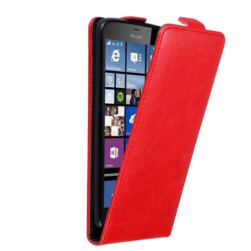 Cadorabo Ohi&scaron;je, združljivo z Nokia Lumia 640 XL v rdeče jabolko - Za&scaron;čitni ovitek v obliki flipa z magnetnim zapiranjem, (20562489) Cene