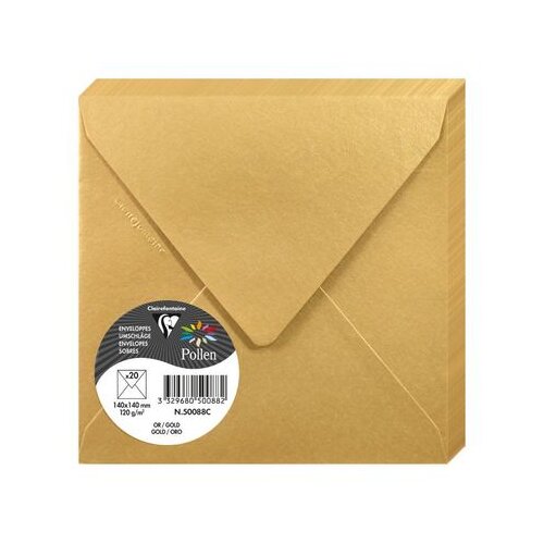 Clairefontaine kuverte Pollen 140x140mm 120gr gold 1/20 Cijene