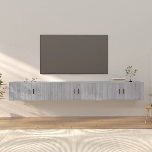  Zidni TV ormarići 3 kom boja sivog hrasta sonome 100x34,5x40 cm Cijene