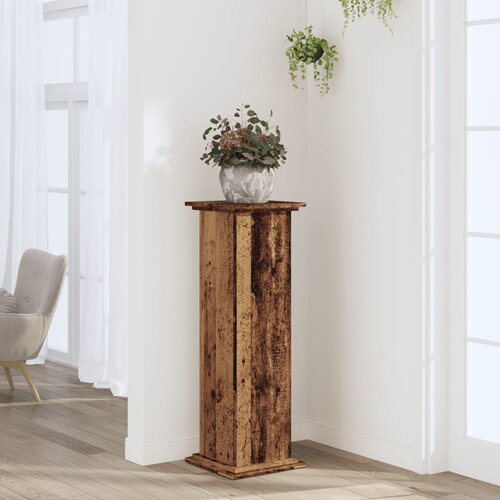 vidaXL Stalak za biljke boja starog drva 33 x 33 x 100 cm drveni Cijene