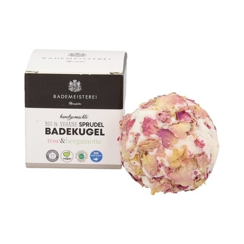 Bademeisterei organska pjenušava kuglica za kupanje - ruža i bergamot Cene