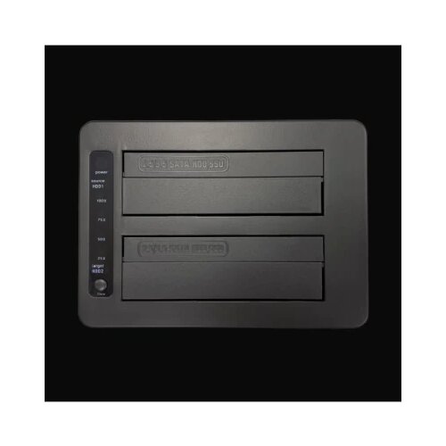 LC Power docking  lc-dock-c-multi-hub usb 3.2 Gen2x1 docking station for 1x2.5" and 1x3.5" /ssd cloning black Cene