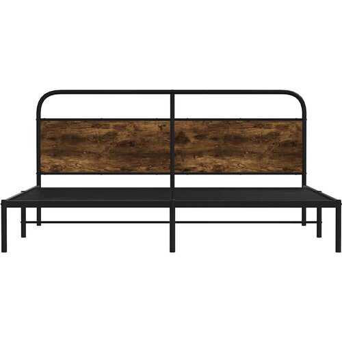 VidaXL metalni okvir kreveta bez madraca boja hrasta 180x200 cm Slike