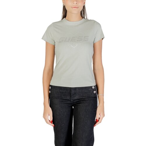 Guess Majice s kratkimi rokavi NARCISO CN T-SHIRT V5GI10 K9RM1 Zelena Slike