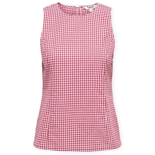 Only Top Maye Check - Salsa/White Crvena Slike