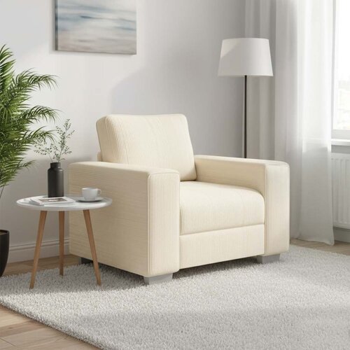 SOFA fotelja krem 100x77x82 cm korduro tkanina - Krema 1 100 cm Slike