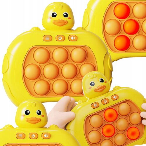  Silikonska POP IT antistres igraća konzola žuta DUCK Game Slike