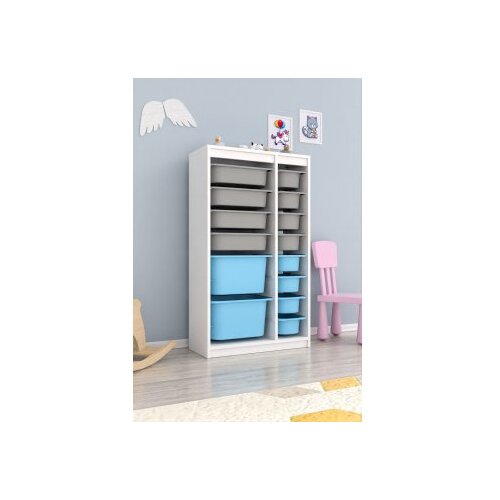 Hanah home vi&amp;scaron;enamenska polica montana xs 2D4N8U white grey blue Slike