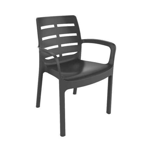 Ipae-progarden Plastična stolica Borneo antracit 60,5x54x82 cm Slike