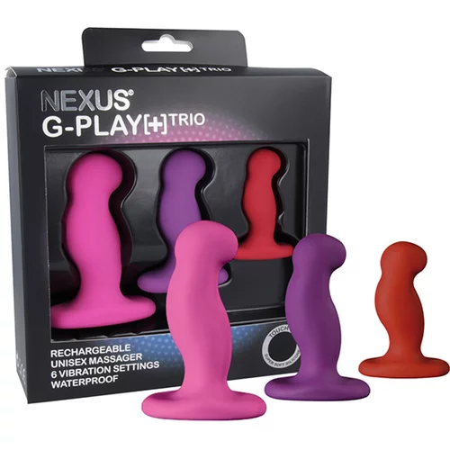 Nexus Trodijelni komplet vibracijskih analnih čepova u boji - G-Play Trio Plus