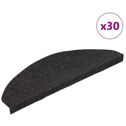 vidaXL Samolepilne preproge za stopnice 30 kosov črne 65x22,5x3,5 cm Cene