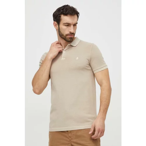 Marc O'Polo Polo majica za muškarce, boja: bež, bez uzorka