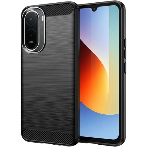Techsuit Carbon Silicone maska za Xiaomi Redmi A7 Pro 4G &amp;ndash; crna Slike